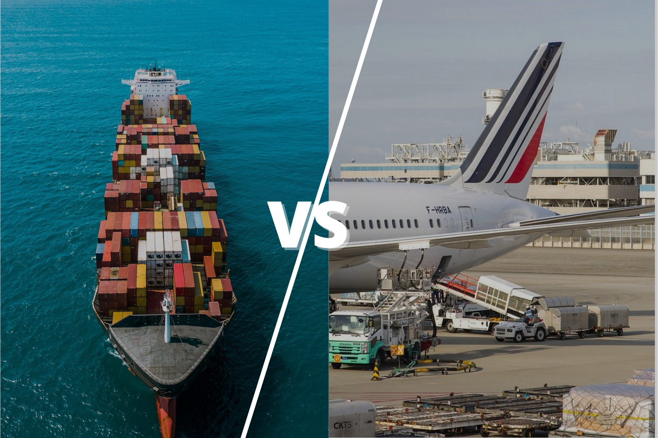 ¿Cuál es mejor, el transporte aéreo o el transporte marítimo?